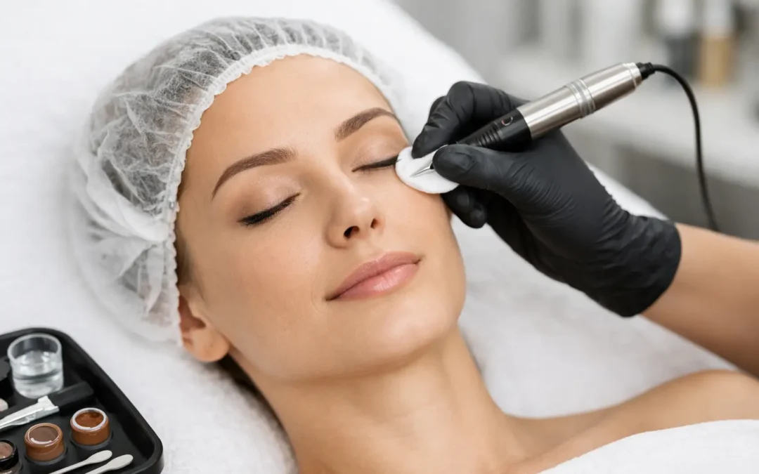 Szemhéj tetoválás előkészítése kezelés előtt